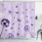 Ambesonne Dandelion Shower Curtain, Purple Tone Monochrome Design Dreamy Botany Pattern, Cloth Fabric Bathroom Decor Set with Hooks, 69" W x 70" L, Lavender Dark Purple